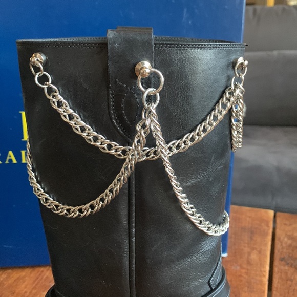 Polo Ralph Lauren One of a kind Harness Boot with chain embellishment. - Picture 9 of 12